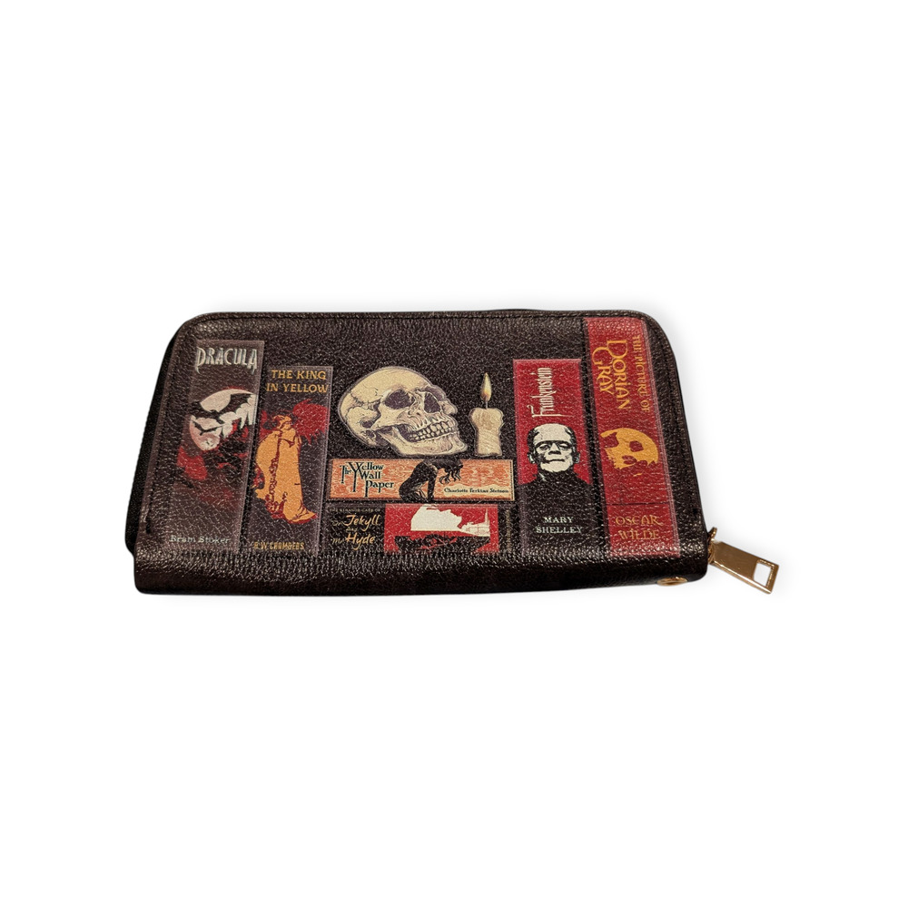 The Codex of Gothic Tales Deadlight Books Black Skull Dracula PU Wallet